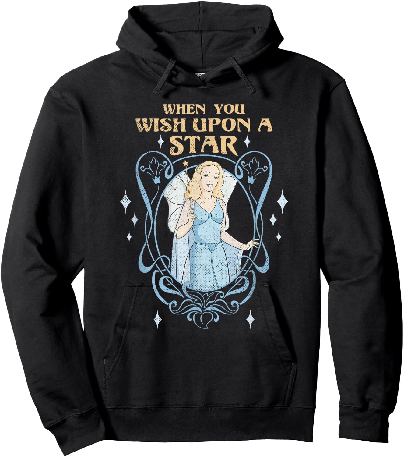 Disney Pinocchio Blue Fairy Wish Upon a Star Hoodie - Hoodie | Black