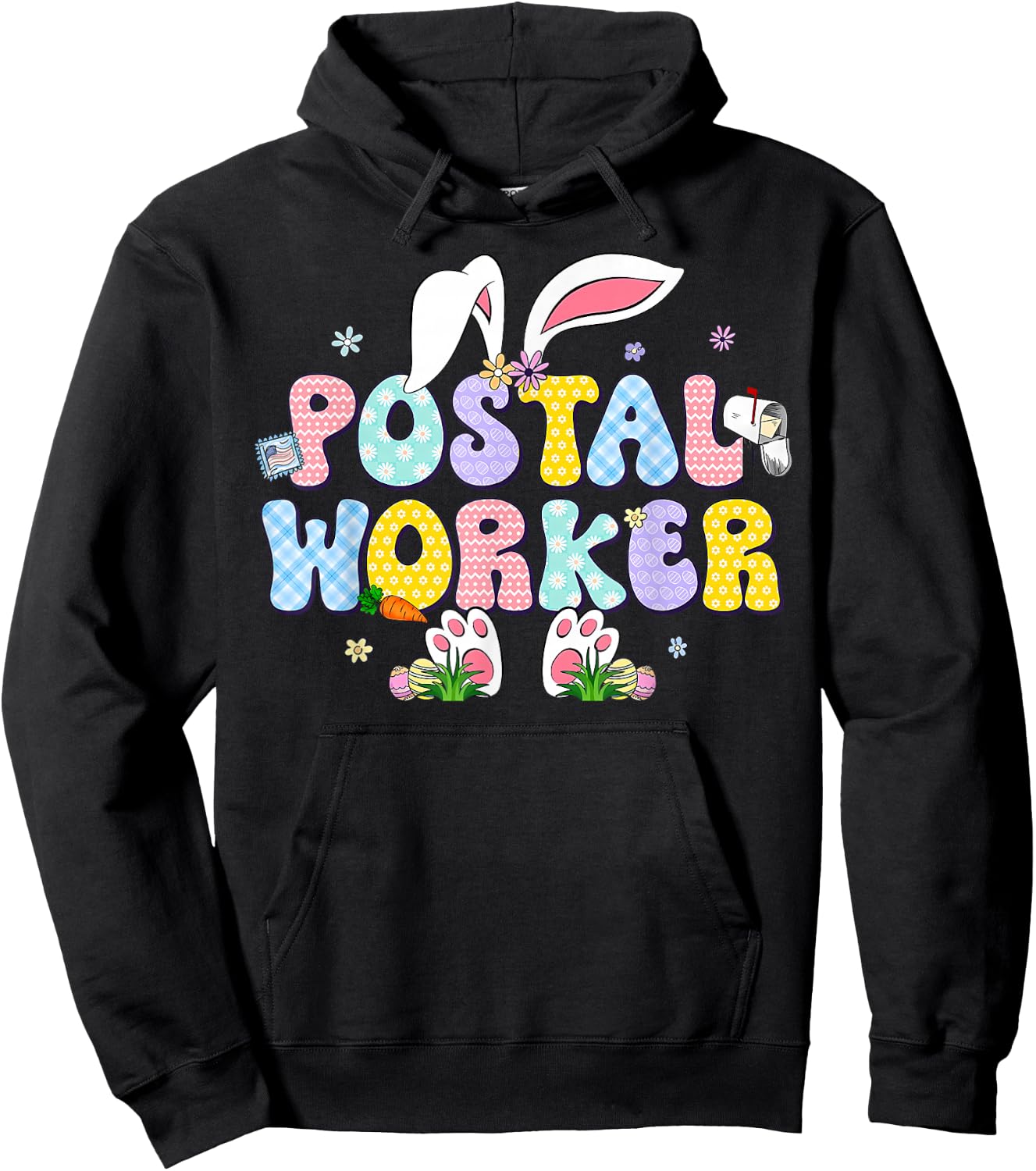 Postal Worker Easter Mail Carrier Postal Carrier Mailman Hoodie - Hoodie | Black