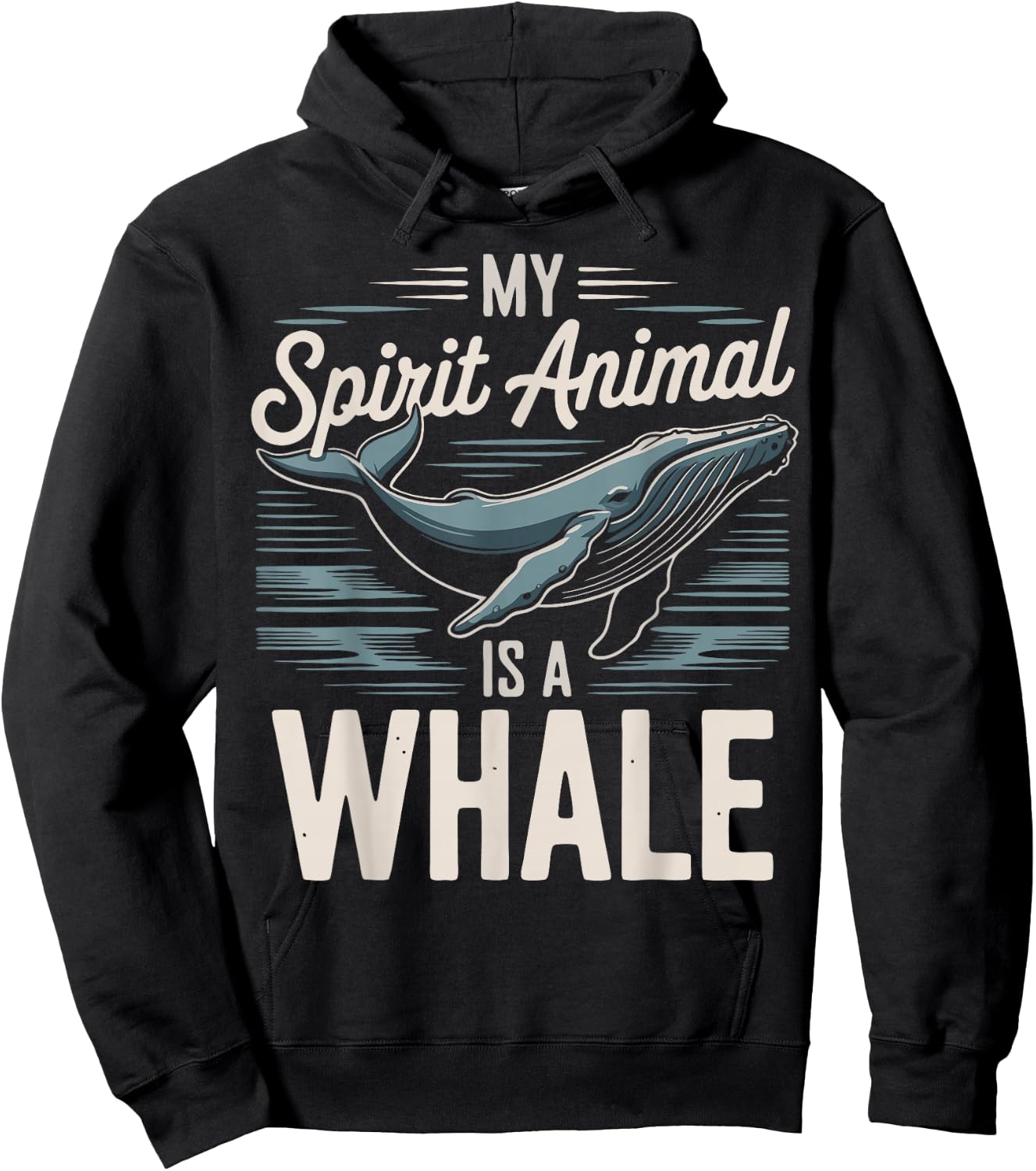 Whale Lover Spirit Animal Whale Hoodie - Hoodie | Black