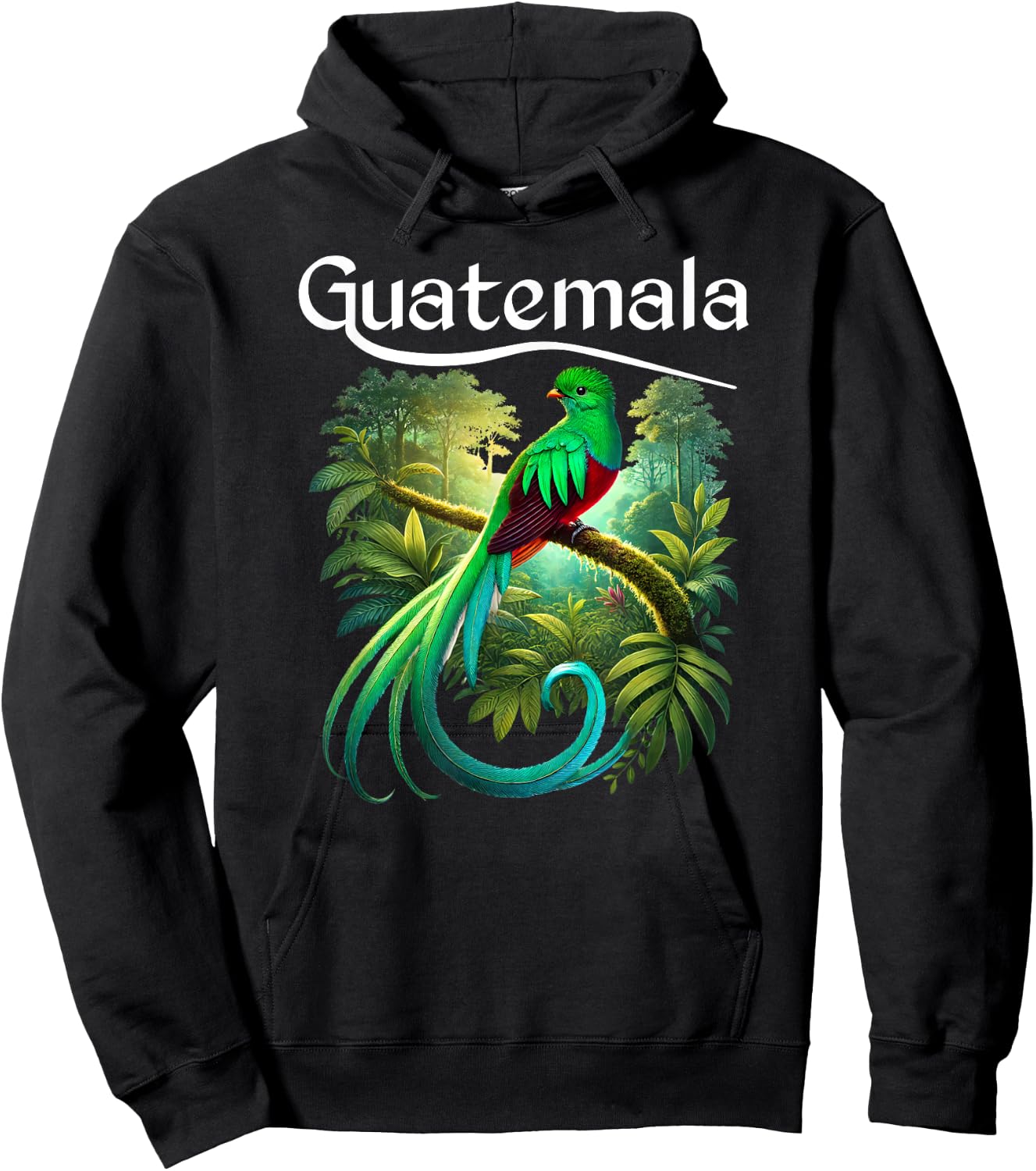 Quetzal Guatemala Chapin Antigua Tikal Tradicional Maya 502 Hoodie - Hoodie | Black