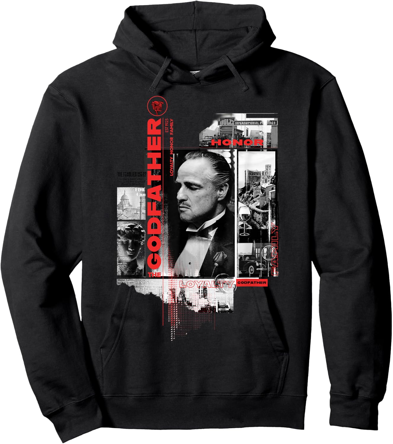 Godfather Don Collage Hoodie - Hoodie | Black