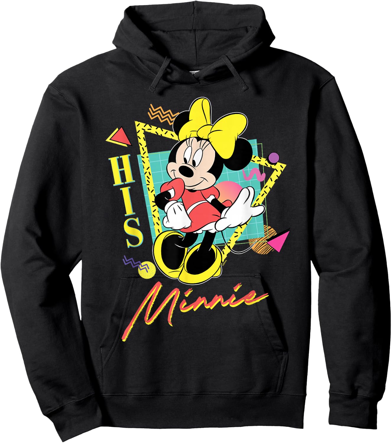 Disney Minnie Mouse Retro '90s Couples Matching His Minnie Hoodie - Hoodie | Black