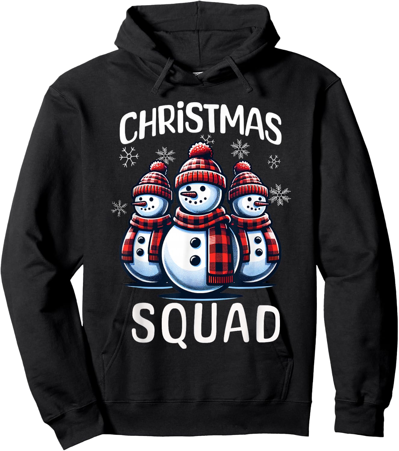 Snowman Family Group Matching Christmas Squad Hoodie - Hoodie | Black
