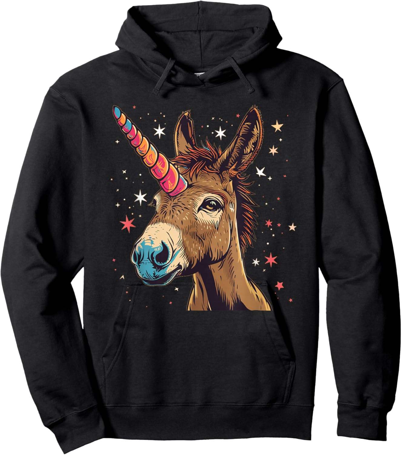 Cute magical Donkey Unicorn Costume Hoodie - Hoodie | Black