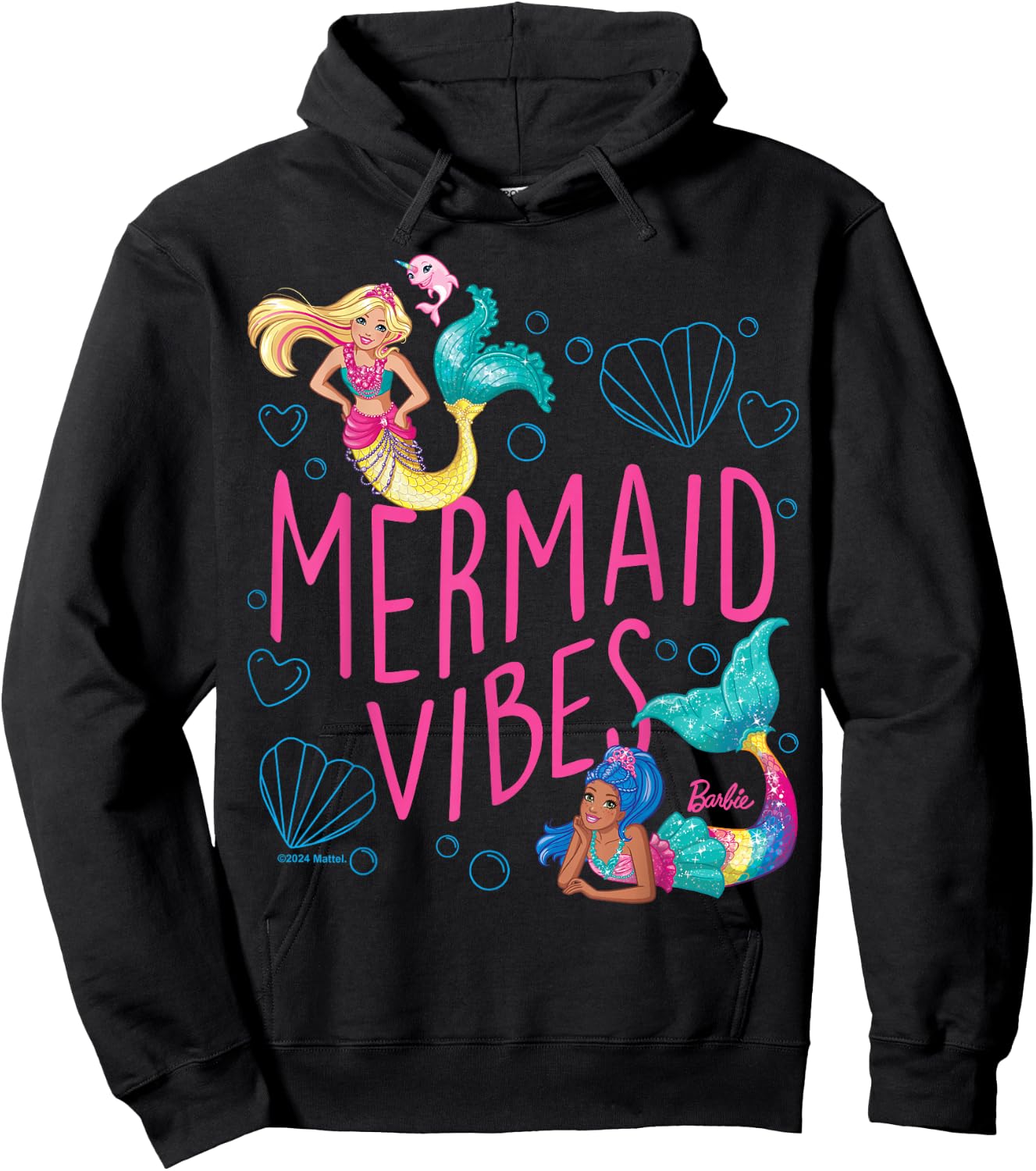 Barbie Mermaid Vibes Hoodie - Hoodie | Black