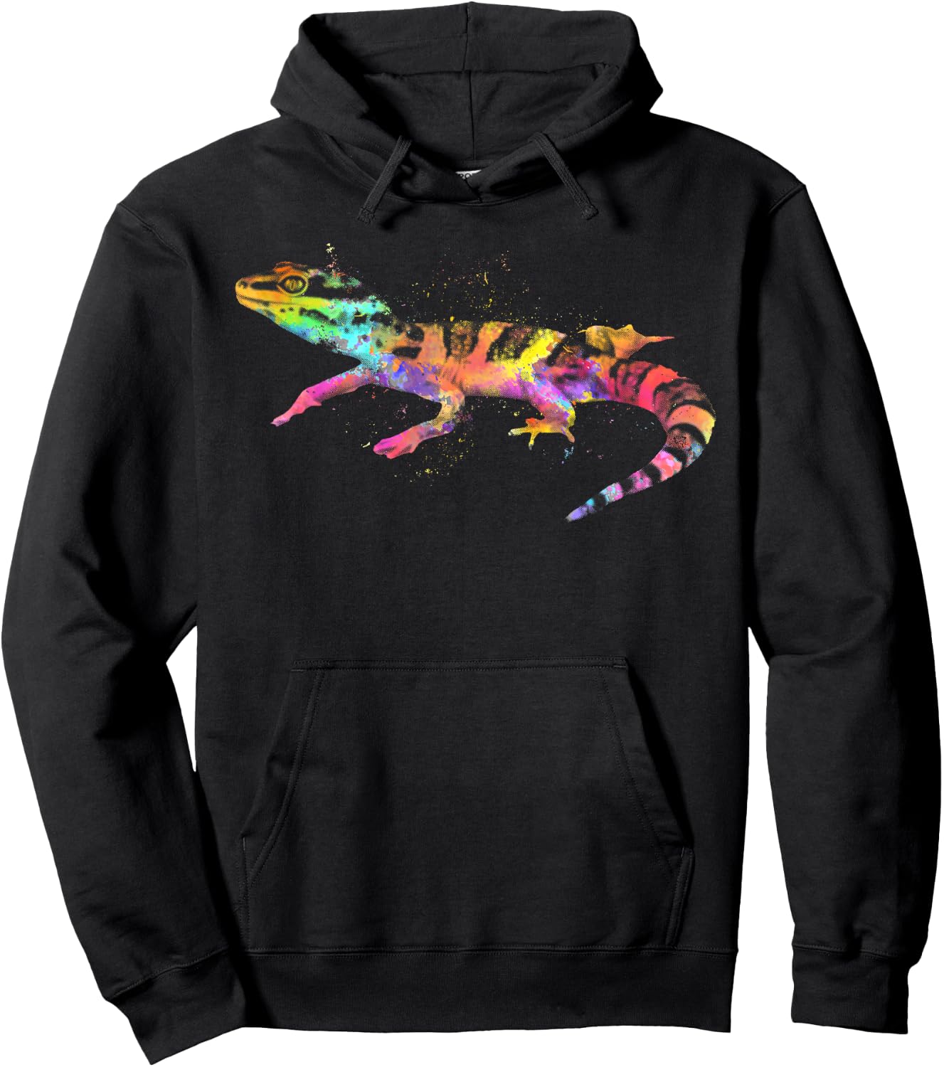 Cute Leopard Gecko Women Kids Lizard Leopard Gecko Hoodie - Hoodie | Black