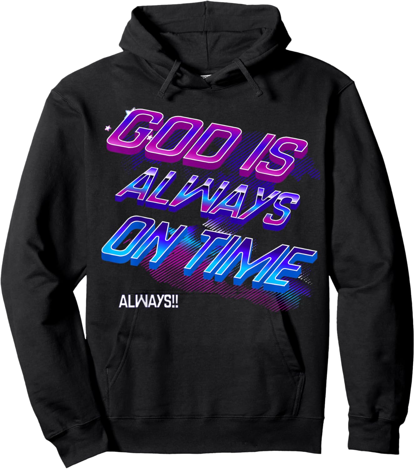 Dieu est toujours à l'heure Hoodie - Hoodie | Black