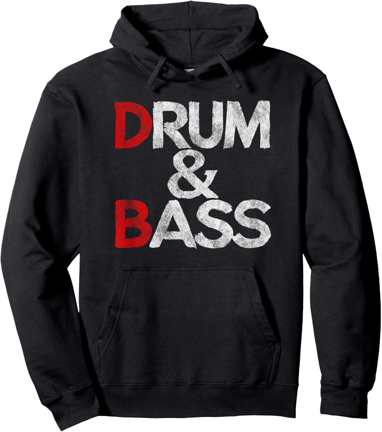 Drum And Bass Rum & Ass Funny Vintage , Black, S Hoodie - Hoodie | Black