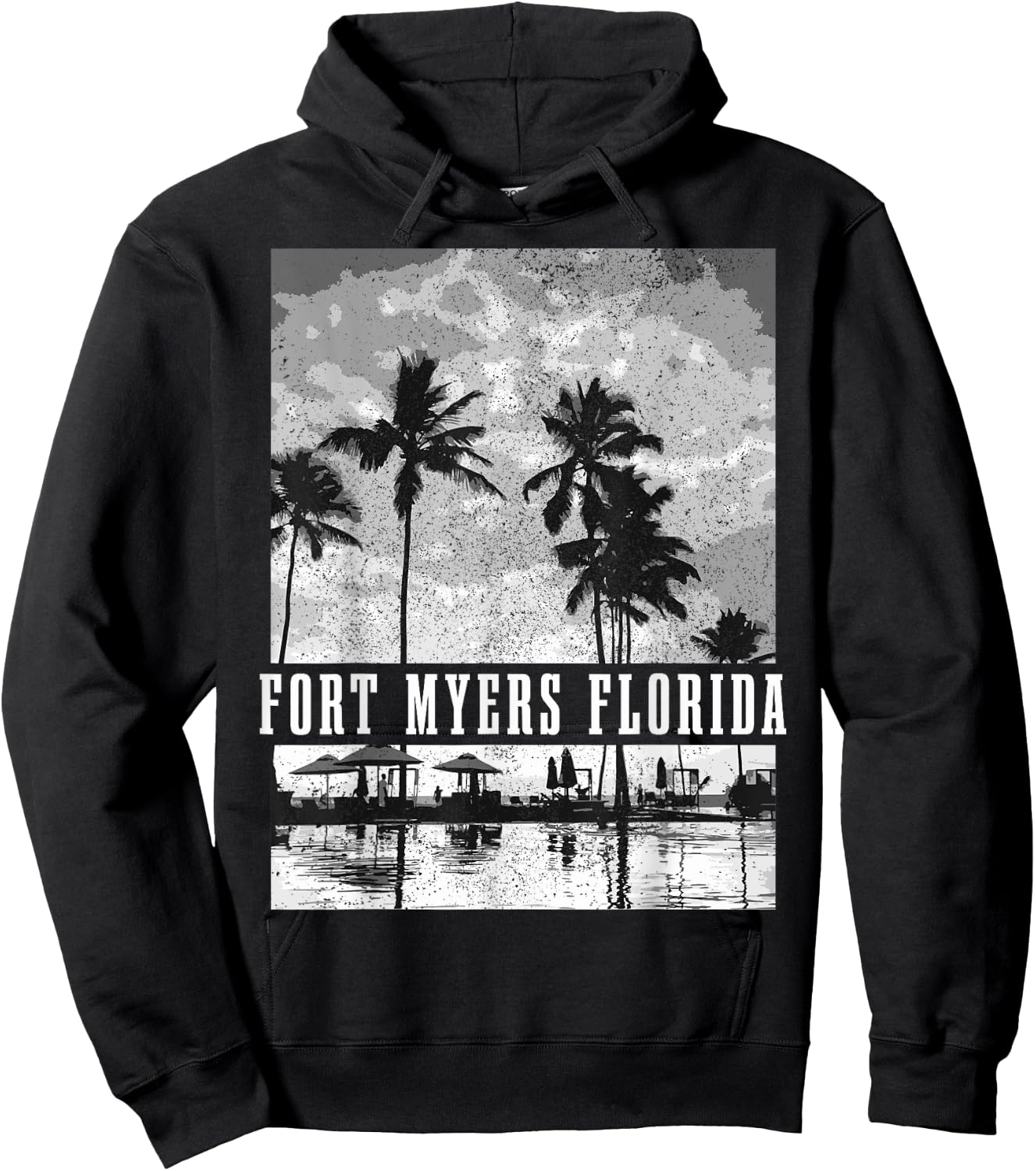 Fort Myers Beach Florida Vintage USA America Souvenir Hoodie - Hoodie | Black