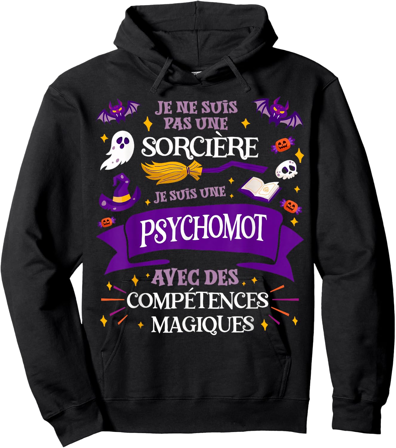 Not A Witch I'm A Psychomot Gift , Black, S Hoodie - Hoodie | Black