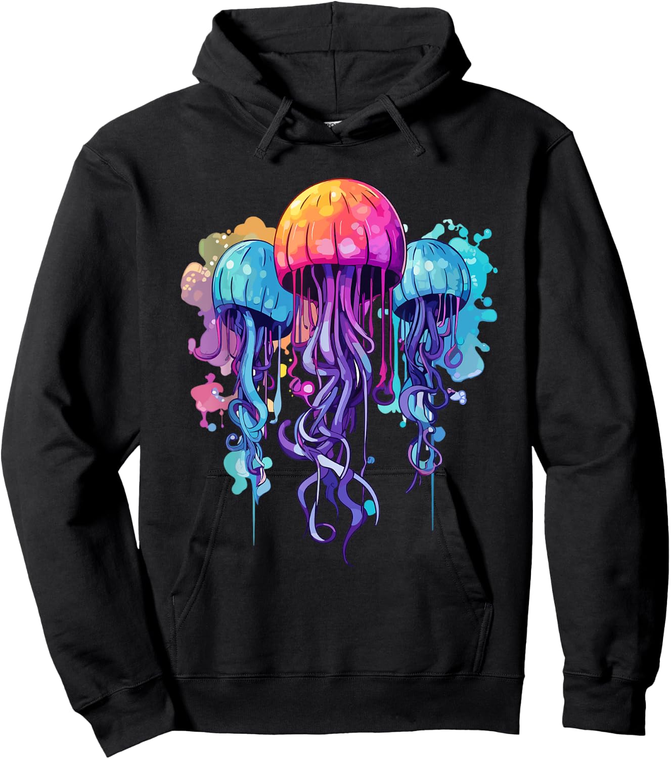 Jellyfish Costume Psychedelic Jelly Fish Sea Ocean Hoodie - Hoodie | Black