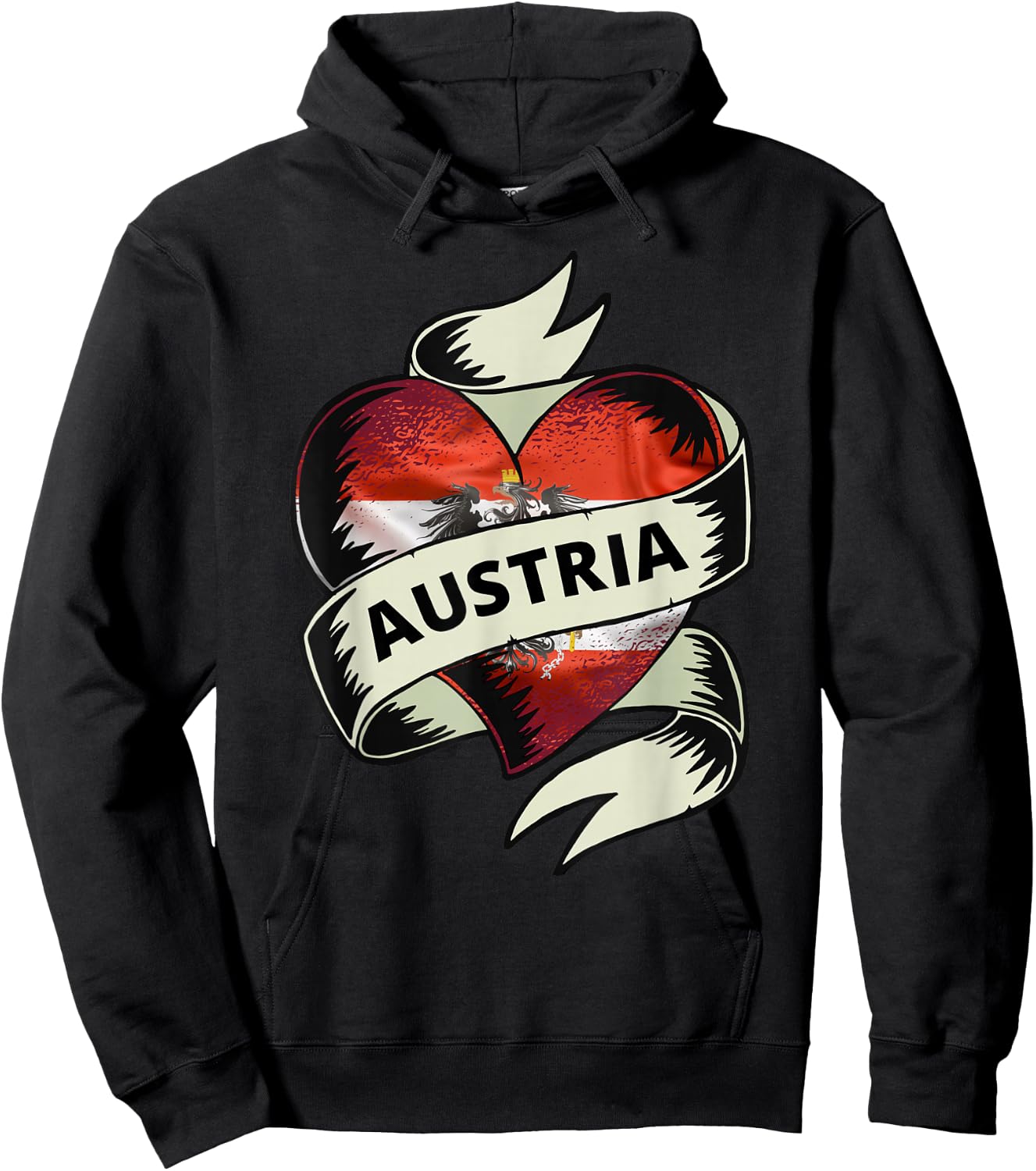 Österreich Flagge Fan Österreichische Flagge Patriot Austria Hoodie - Hoodie | Black