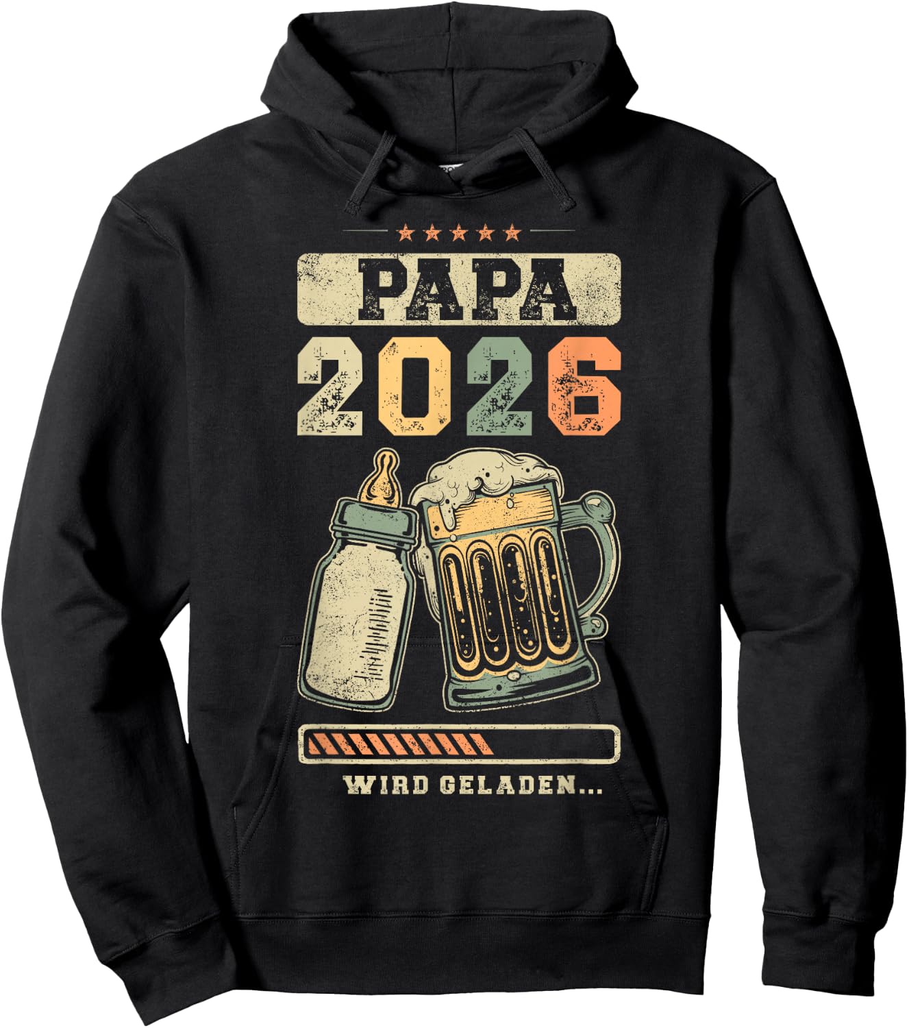 Papa 2026, Pregnancy Proclaiming, Expecting Father Hoodie - Hoodie | Black