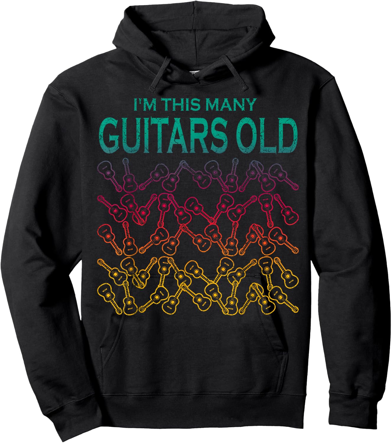 Funny 50 Year Guitar Player Musician 50th Birthday Hoodie - Hoodie | Black