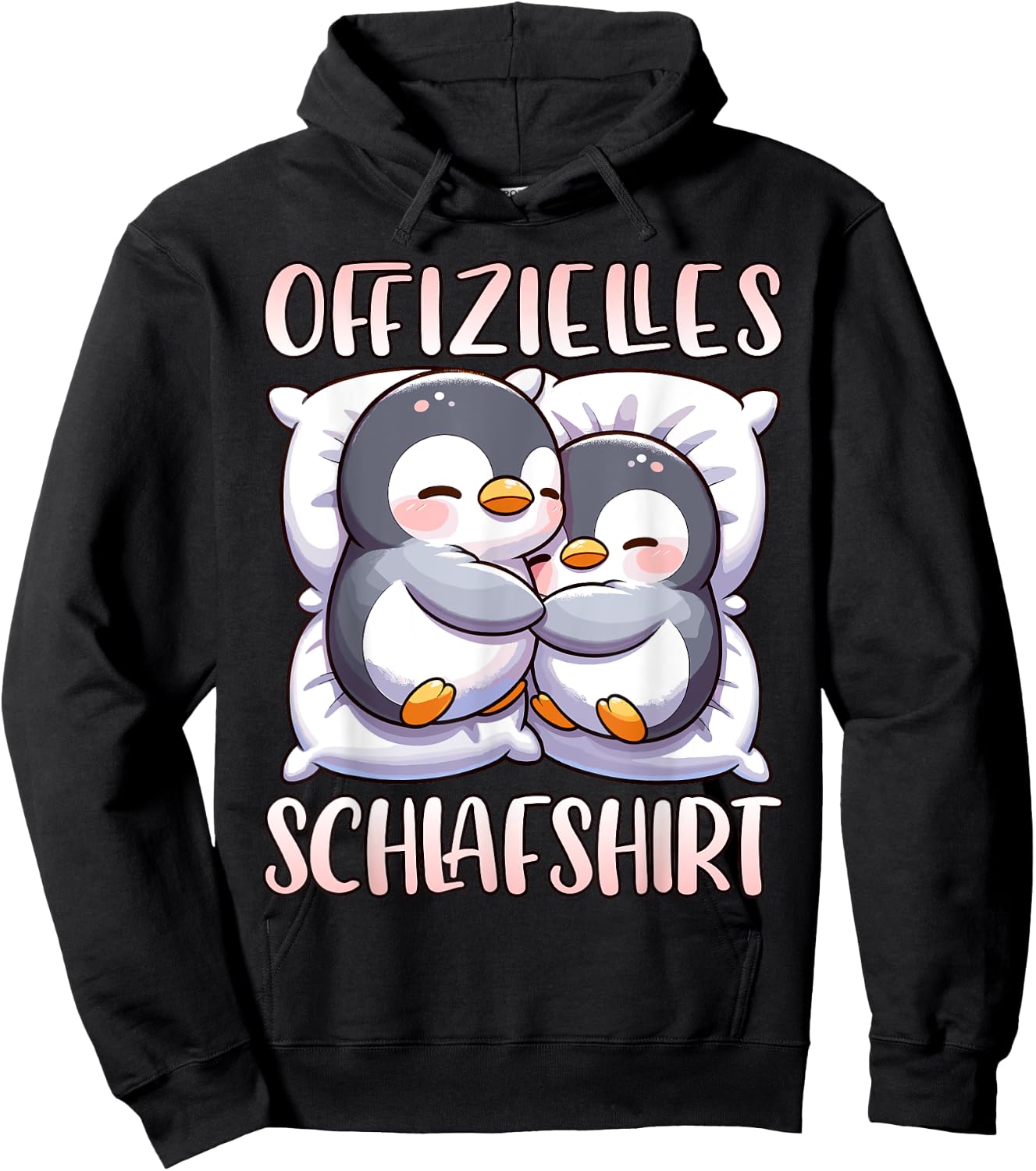 Official Sleep Shirt Penguin Pyjamas Girls Sleep , black Hoodie - Hoodie | Black