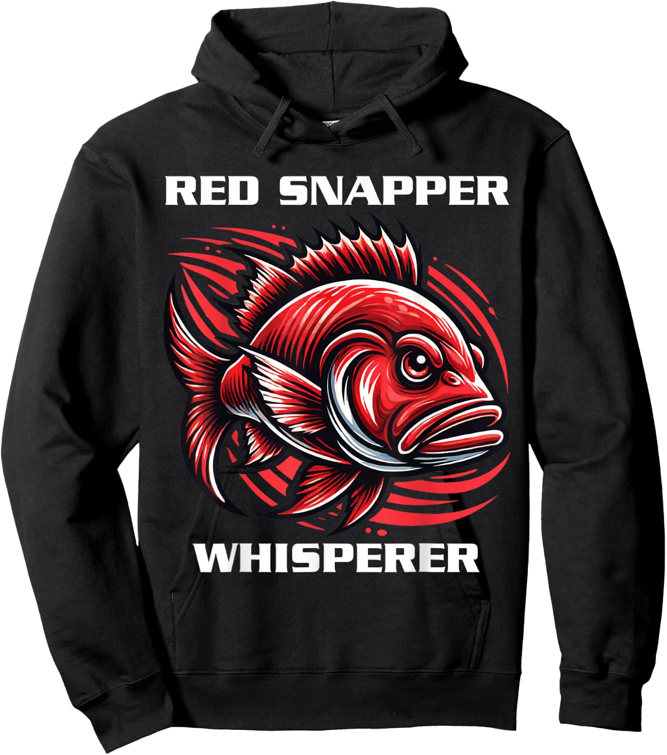 Red Snapper Whisperer, Red Snapper Fishing, Red Snapper Hoodie - Hoodie | Black