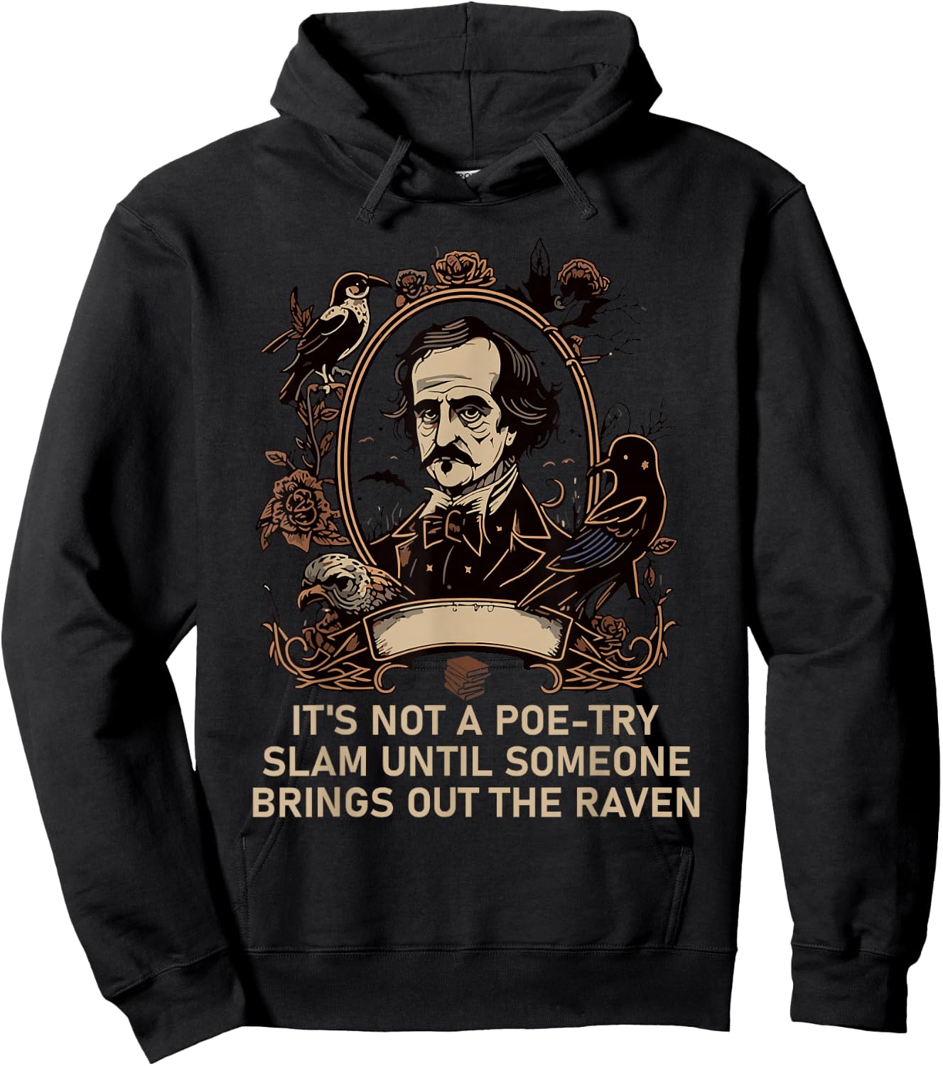 Gothic Edgar Allan Poe Dark Academia Literature Poet Hoodie - Hoodie | Black