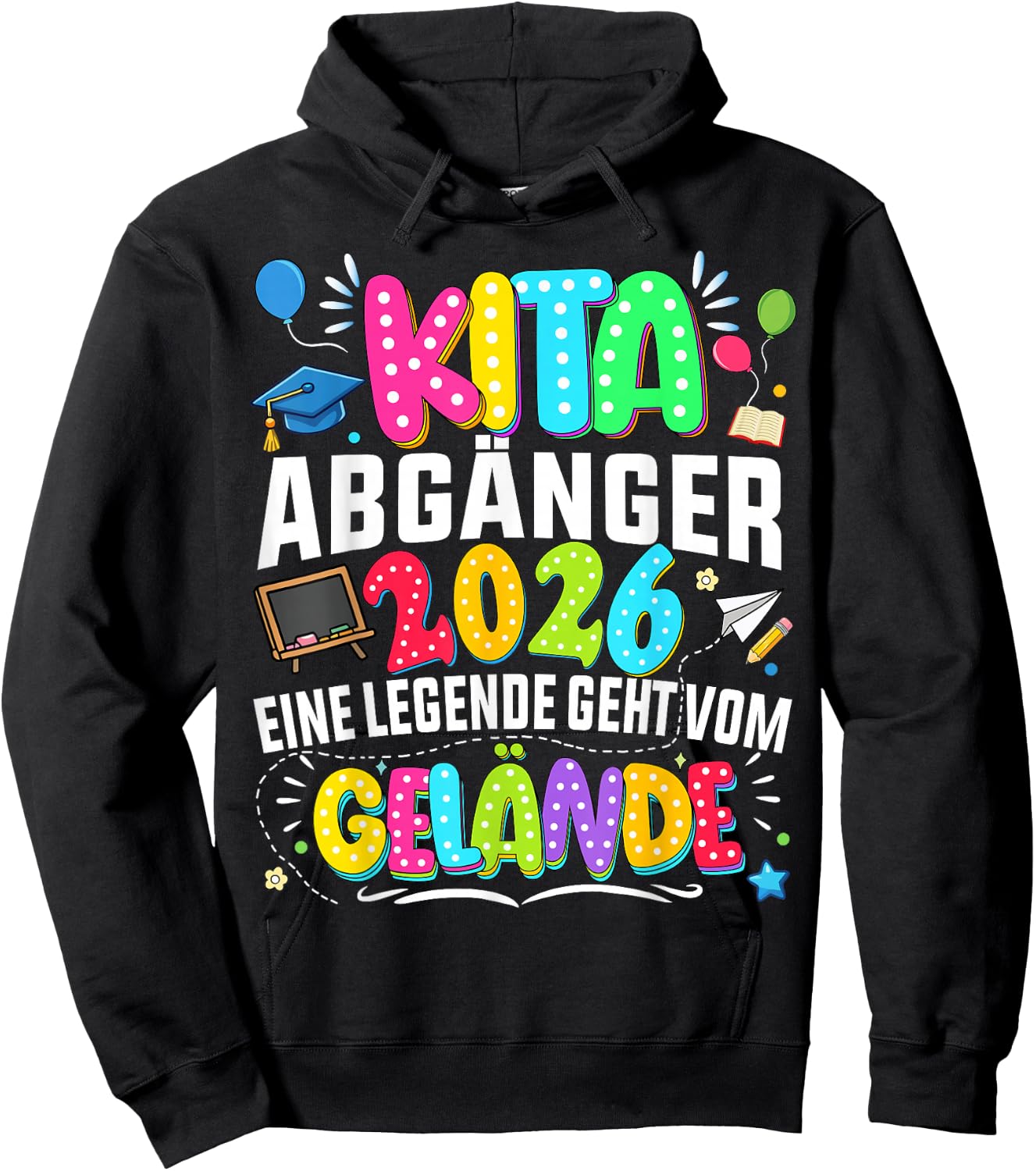 Kita abgänger 2026 Einschulung Schulkind Junge mädchen Hoodie - Hoodie | Black