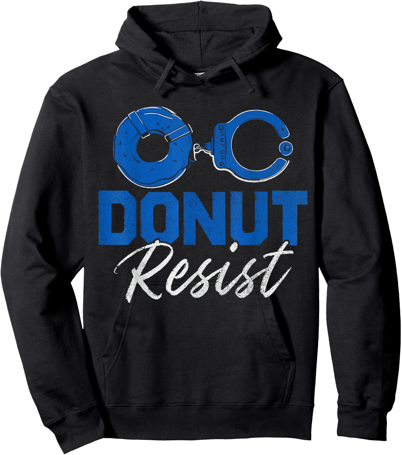 Donut Resist Funny Cop Law Enforcement Police Appreciation Hoodie - Hoodie | Black