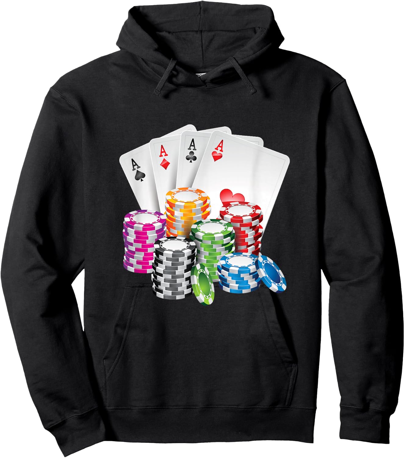 King Poker King Lady Card Casino Chip Gambling Casino Hoodie - Hoodie | Black