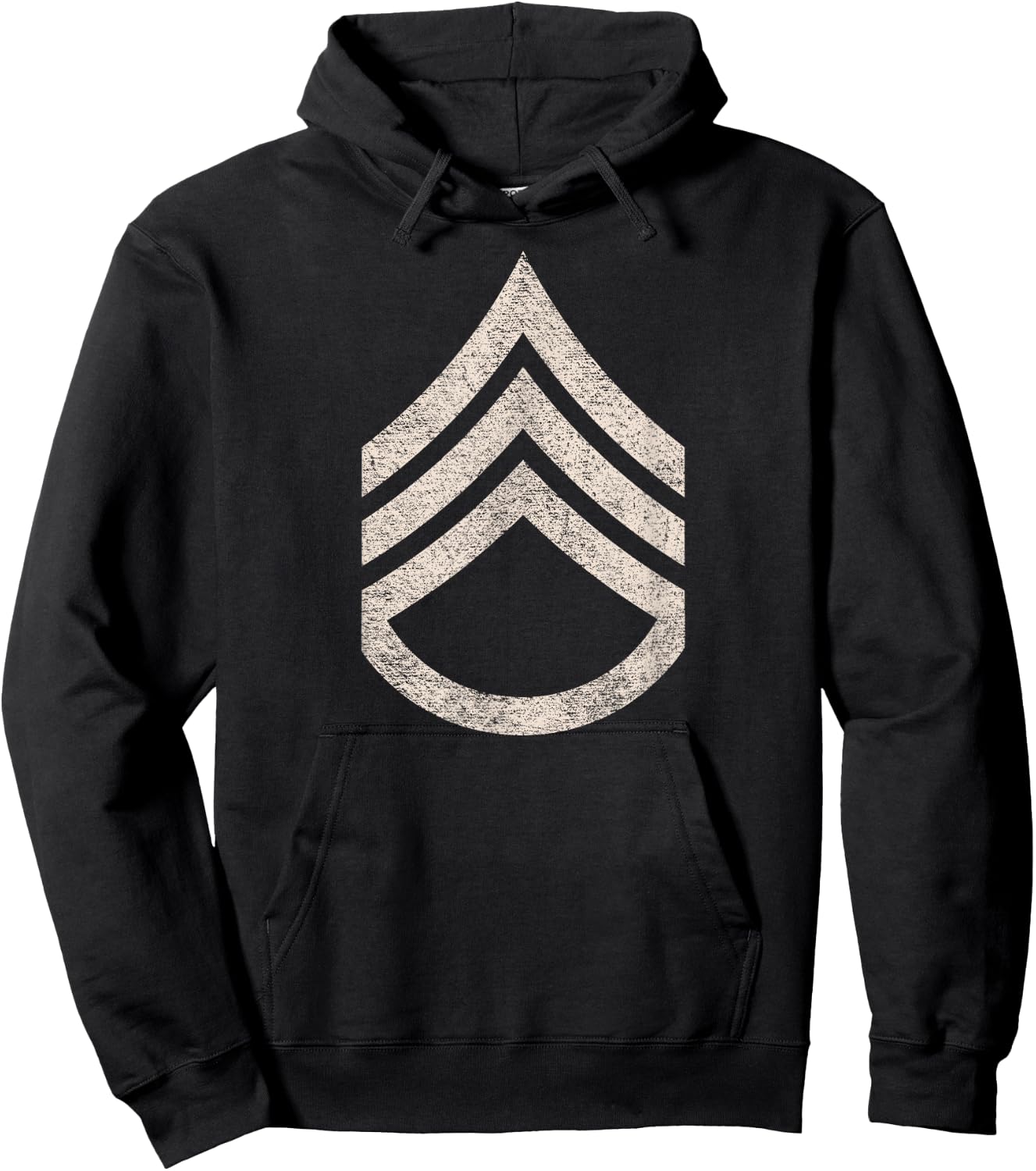 Military Staff Sergeant Stripes Sarge Rank Insignia Hoodie - Hoodie | Black