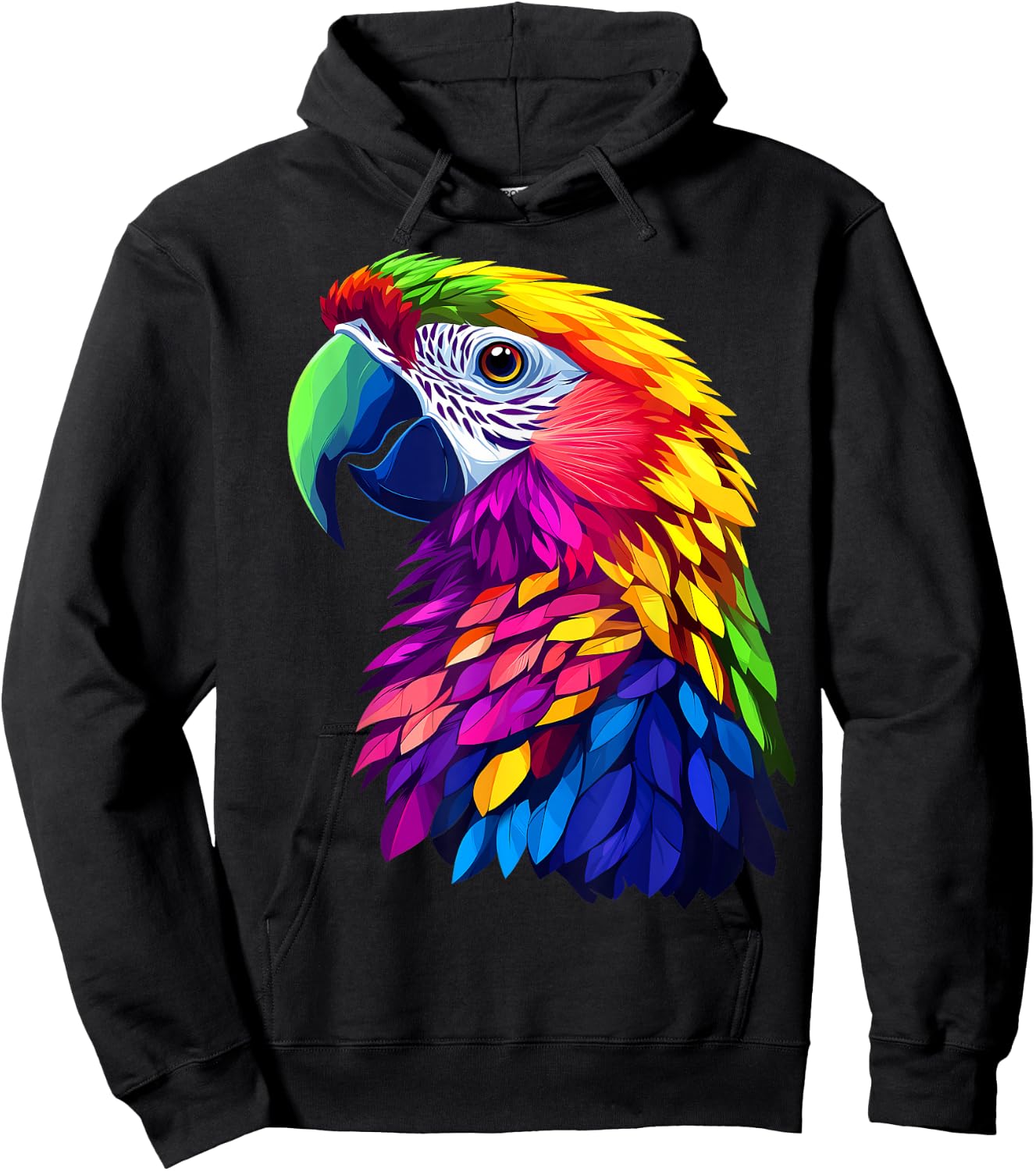 Colorful Macaw Vibrant Rainforest Birds Jungle Animals Black Hoodie - Hoodie | Black