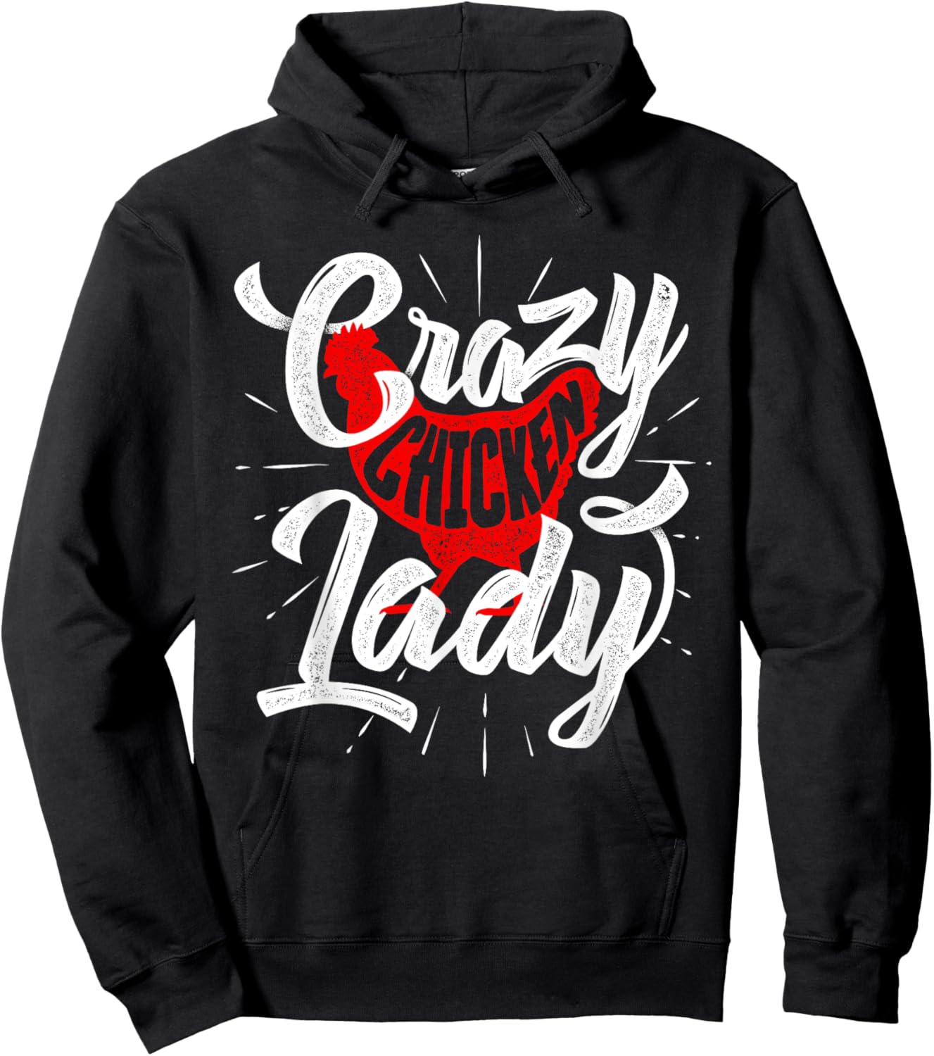 Crazy Chicken Lady - Chickens Farmer Farming Hoodie - Hoodie | Black