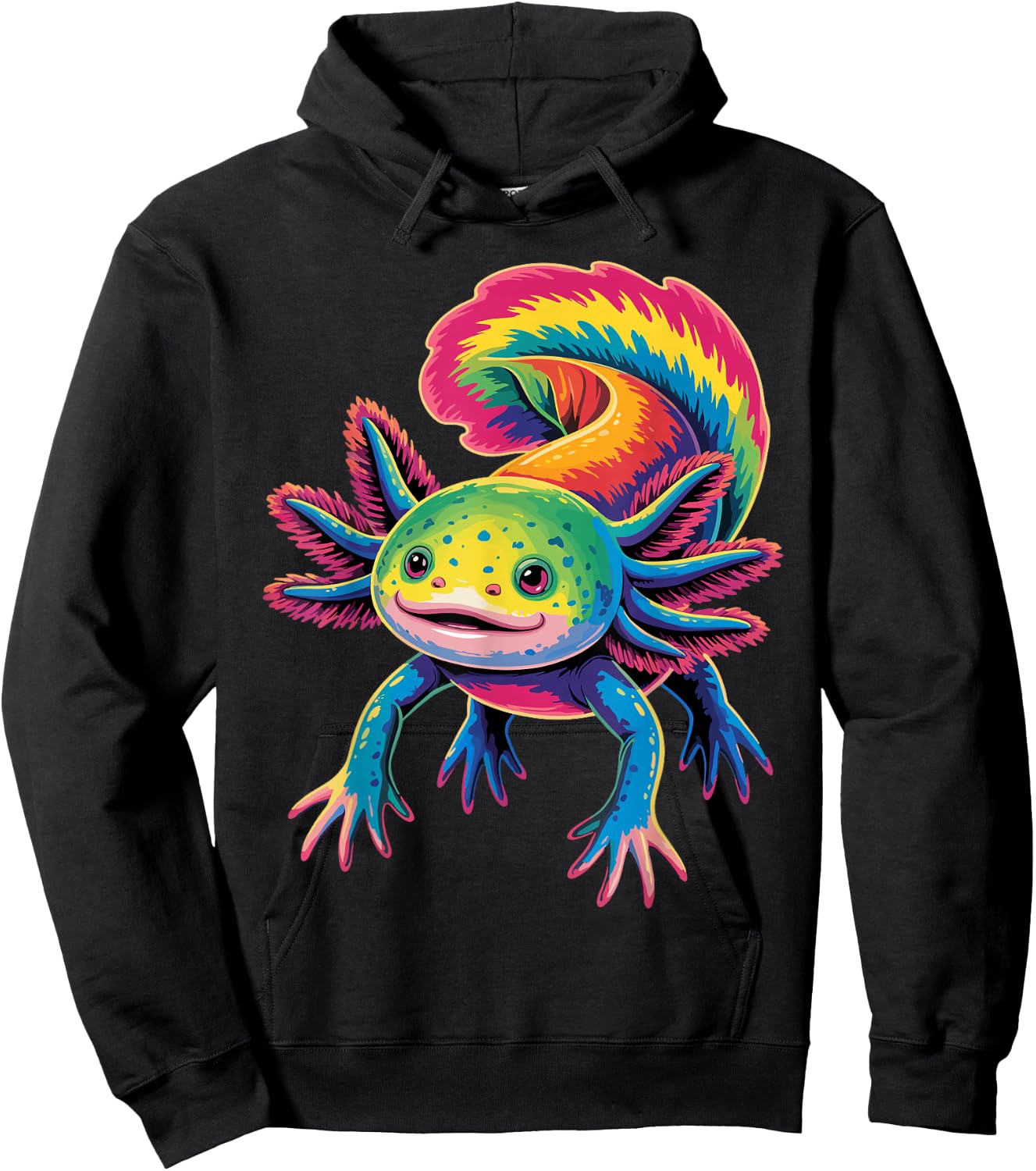 Funny Axolotl Design Women Kids Axolotl Lovers Hoodie - Hoodie | Black