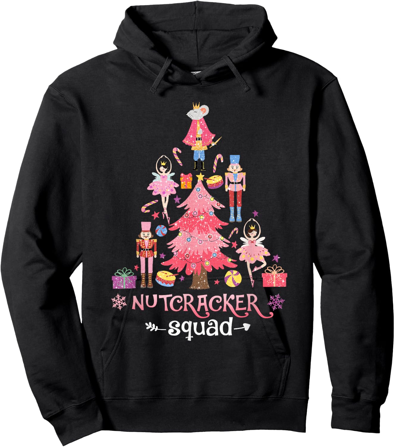 Christmas Nutcracker Squad Ballet Dance Women Kids Girls Hoodie - Hoodie | Black