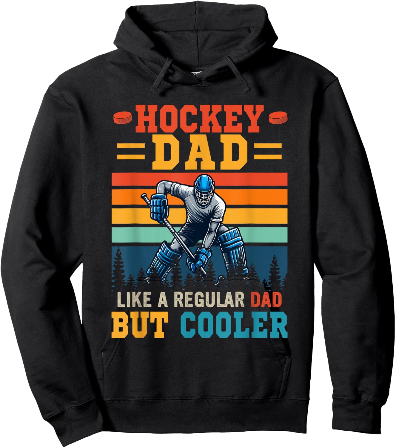 Hockey Dad Definition Cooler Vatertag Spieler Liebhaber Hoodie - Hoodie | Black