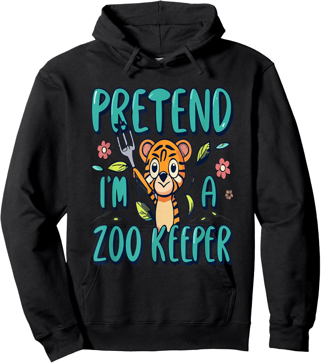 Pretend I'm A zoo keeper Funny Pretend Im a zoo keeper Kids Hoodie - Hoodie | Black