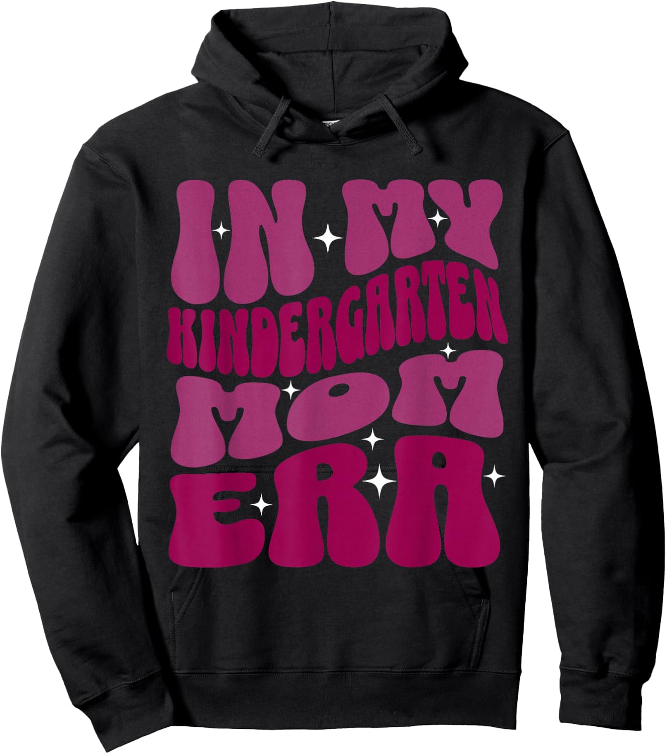 Groovy In My Kindergarten Mom Era Retro Hoodie - Hoodie | Black
