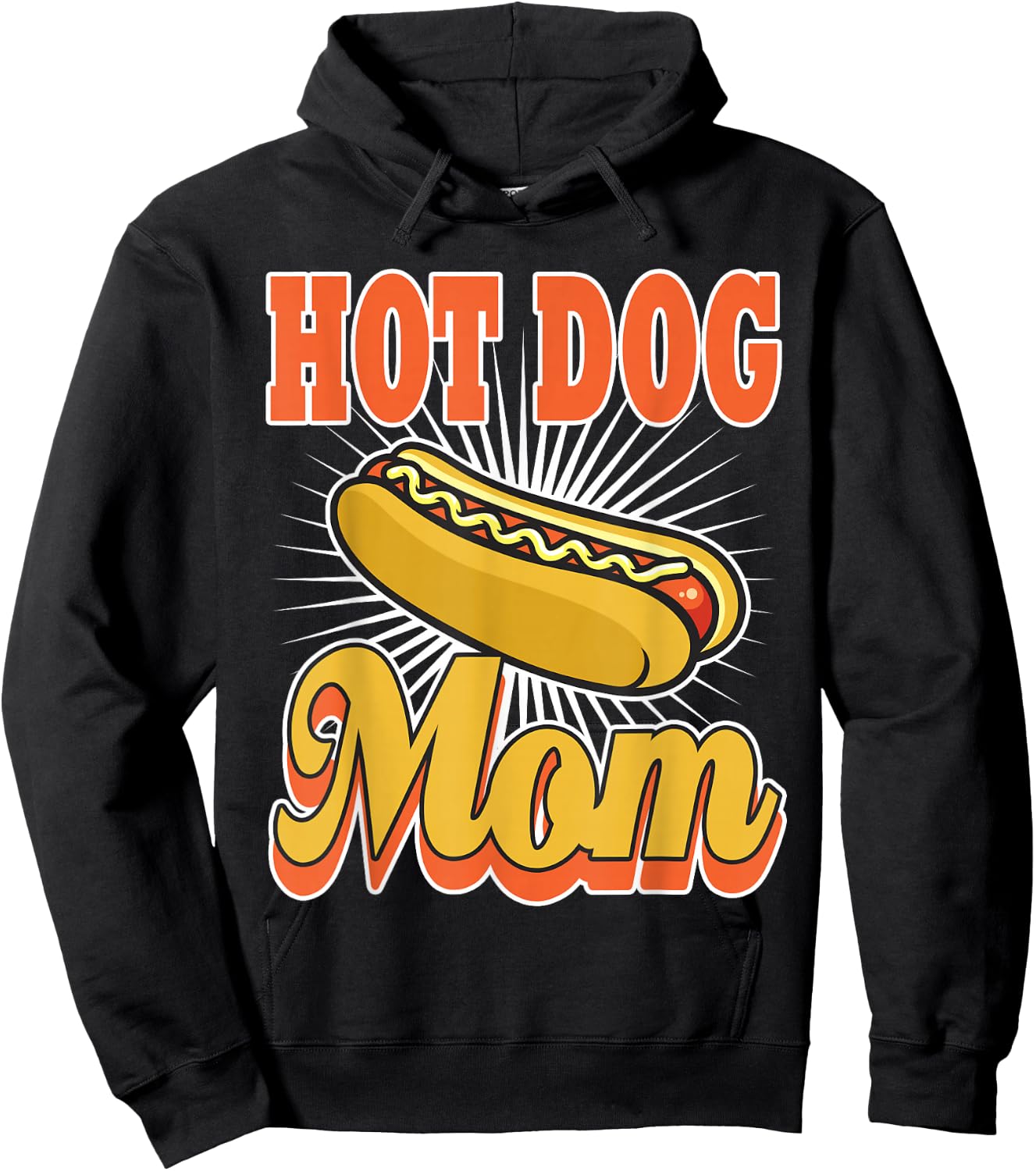 Hot Dog mom Hotdog Birthday Party Son Daughter Funny Gift Hoodie - Hoodie | Black