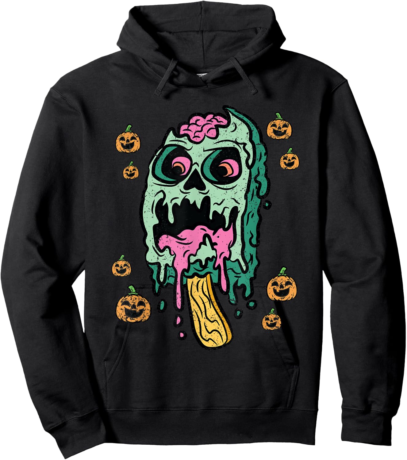Zombie Ice Cream Hallowen Costume Sweet Food Men Women Kids Hoodie - Hoodie | Black
