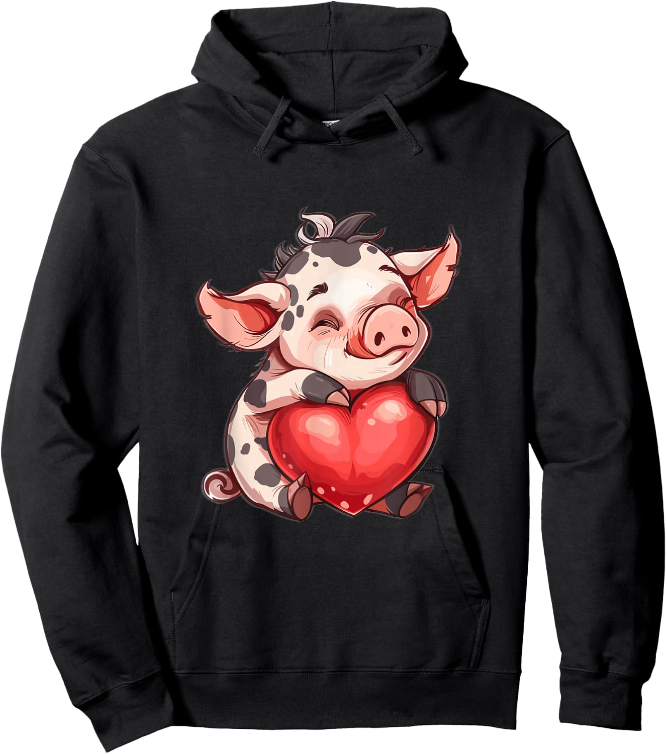 Kunekune Pig Owner Heart Kune Kune Girl Kune Kune Pig Hoodie - Hoodie | Black