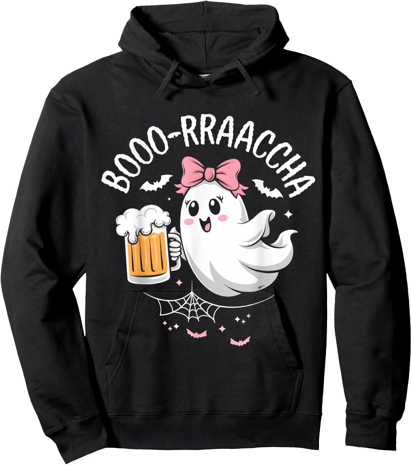 Boo-racha Funny Halloween Ghost Beer Lover Borracha Hoodie - Hoodie | Black