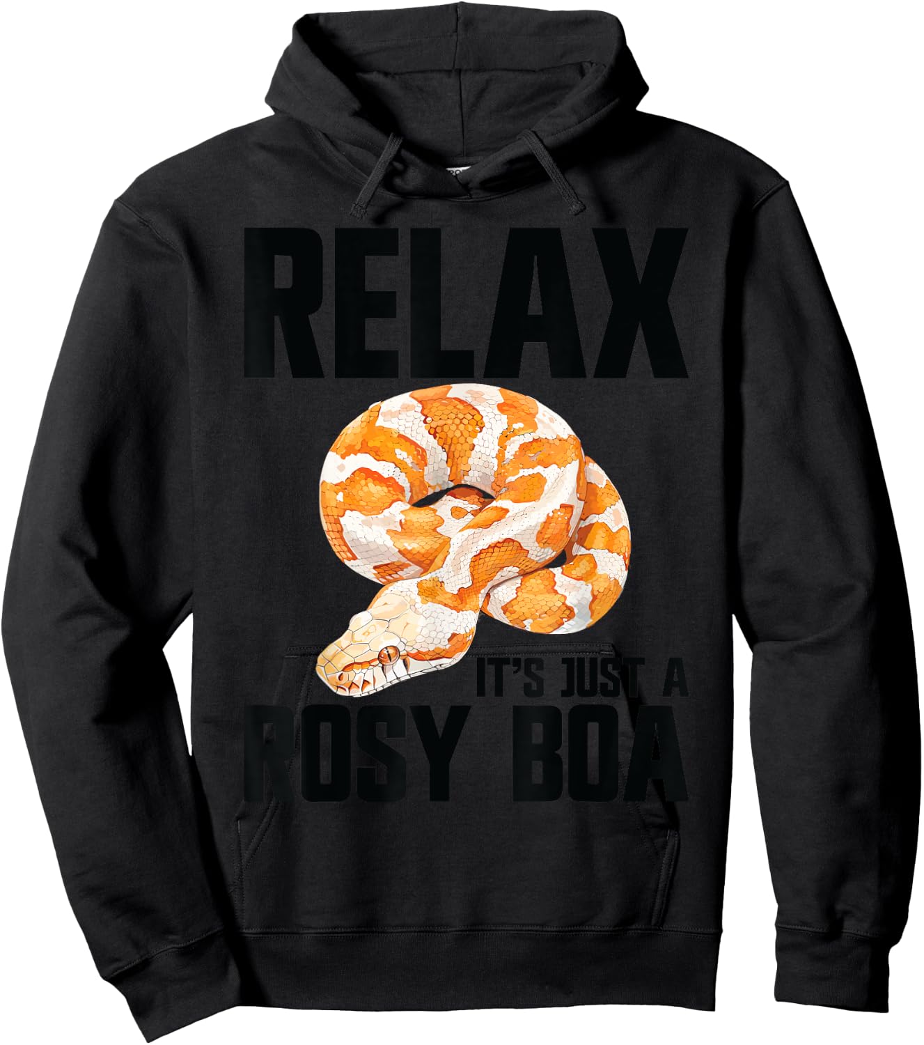 Rosy Boa Snake Plush Stuffed Animal Snake Food Rosy Boa Hoodie - Hoodie | Black