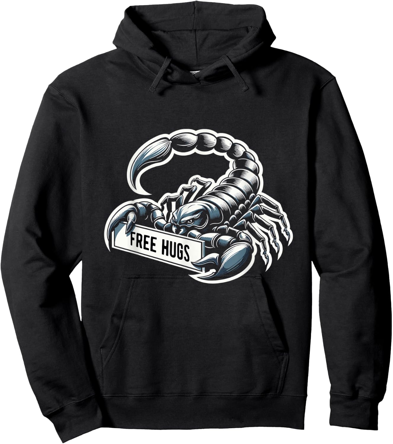 Scrorpion Hug Sarcastic Funny Saying Free Hugs Hoodie - Hoodie | Black