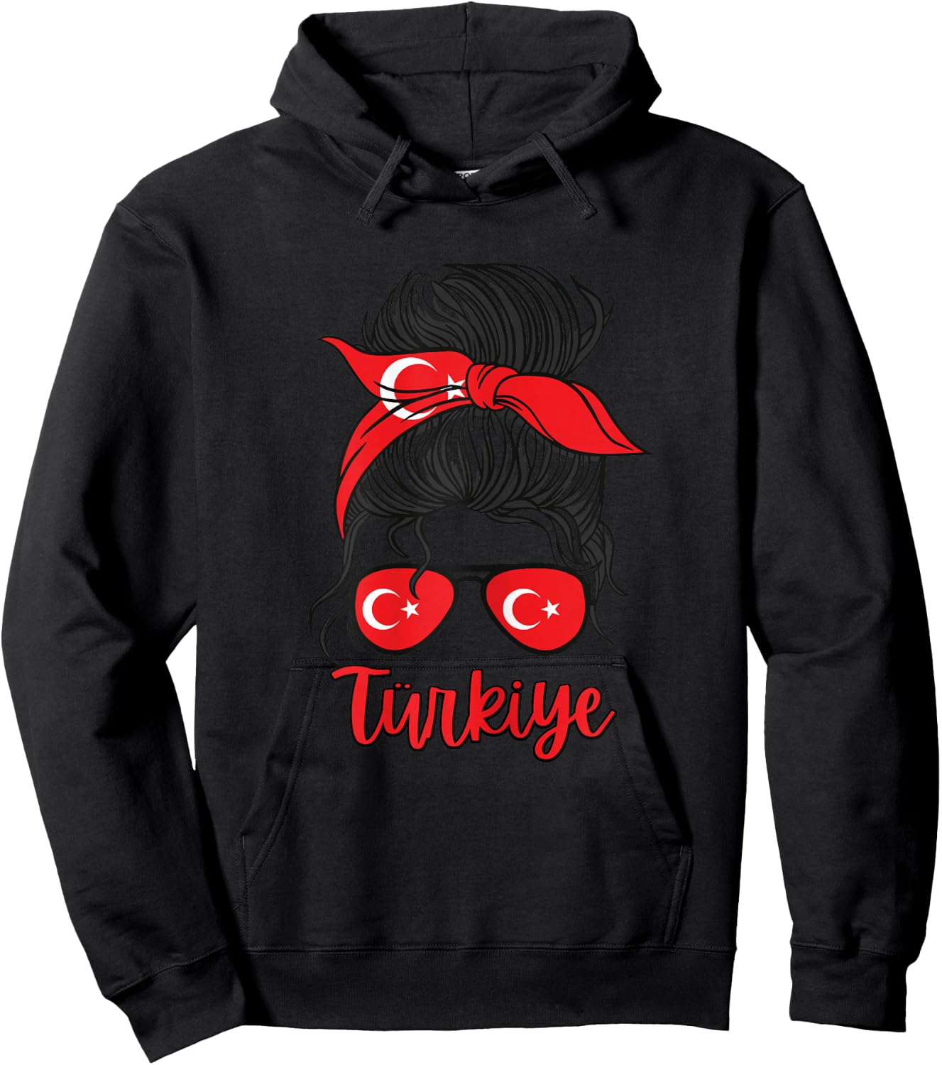 Turkiye Mädchen Türkei Mädchen Türkische kizi Frauen Türkische Flagge Hoodie - Hoodie | Black