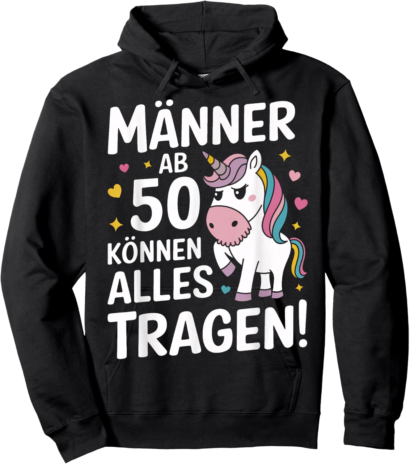 50th Birthday Man Woman 50 Years 1974 Decorative Funny Gift , black Hoodie - Hoodie | Black