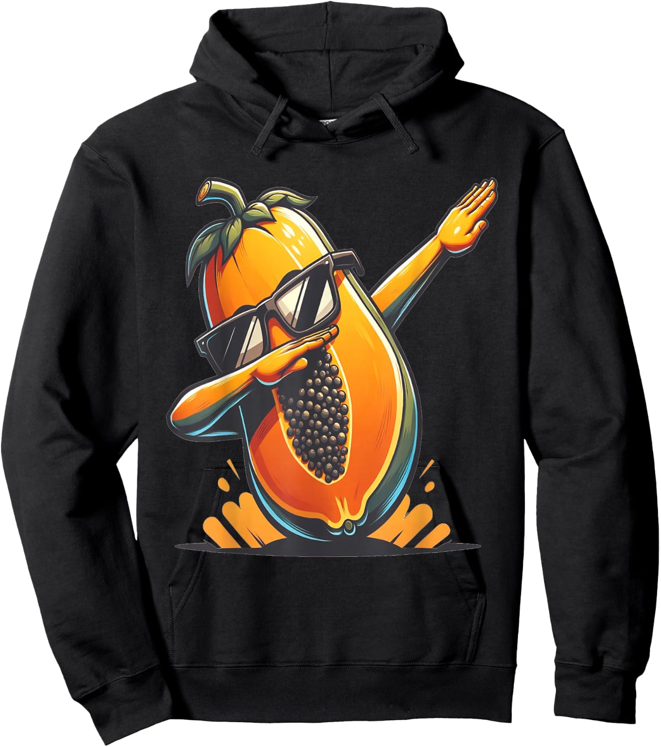 Dab Papaya Tanzende Dabbing Papaya Frucht mit Sonnenbrille Hoodie - Hoodie | Black