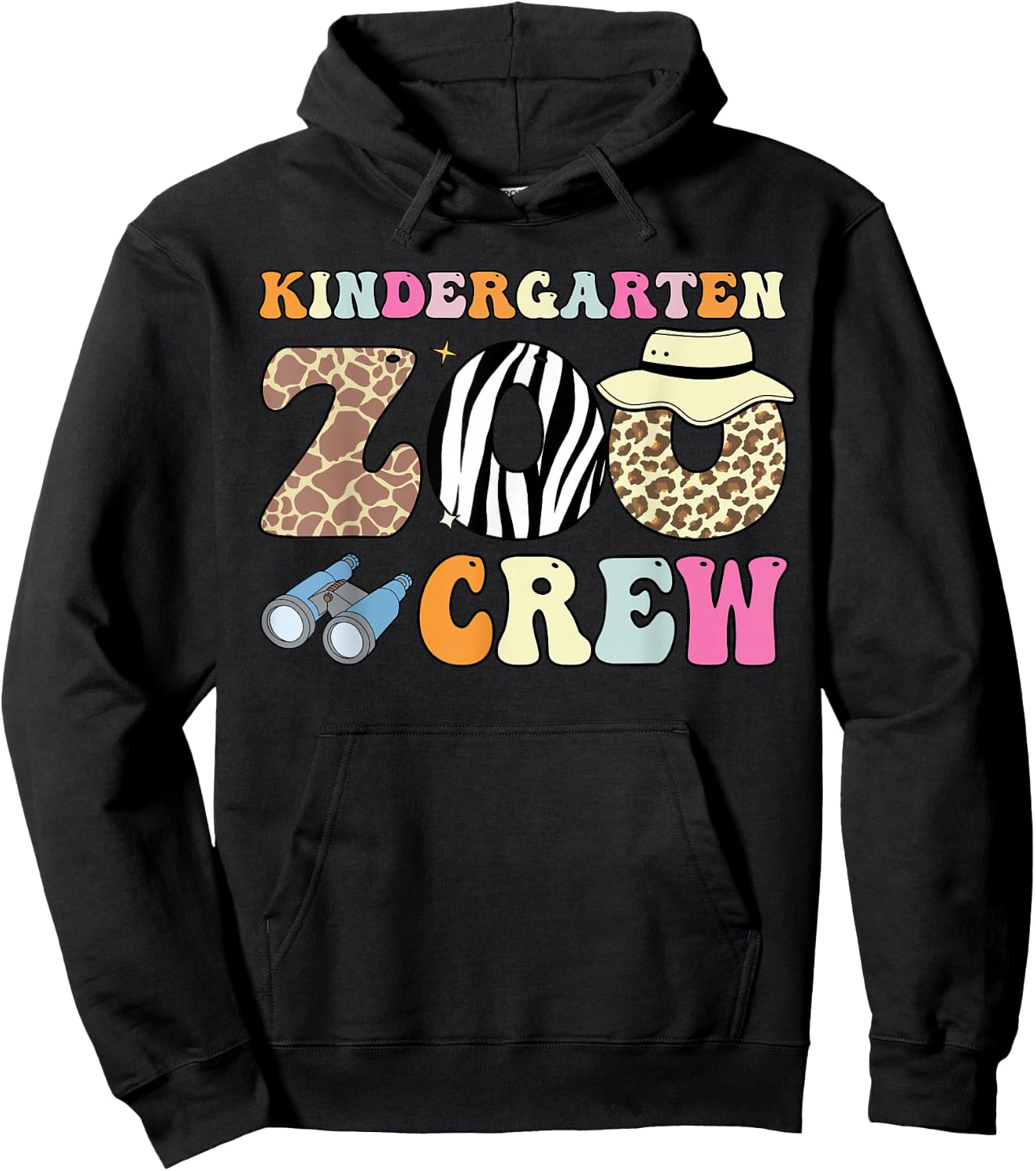 Field Zoo Trip Shirt For Teacher, Kindergarten Crew Hoodie - Hoodie | Black