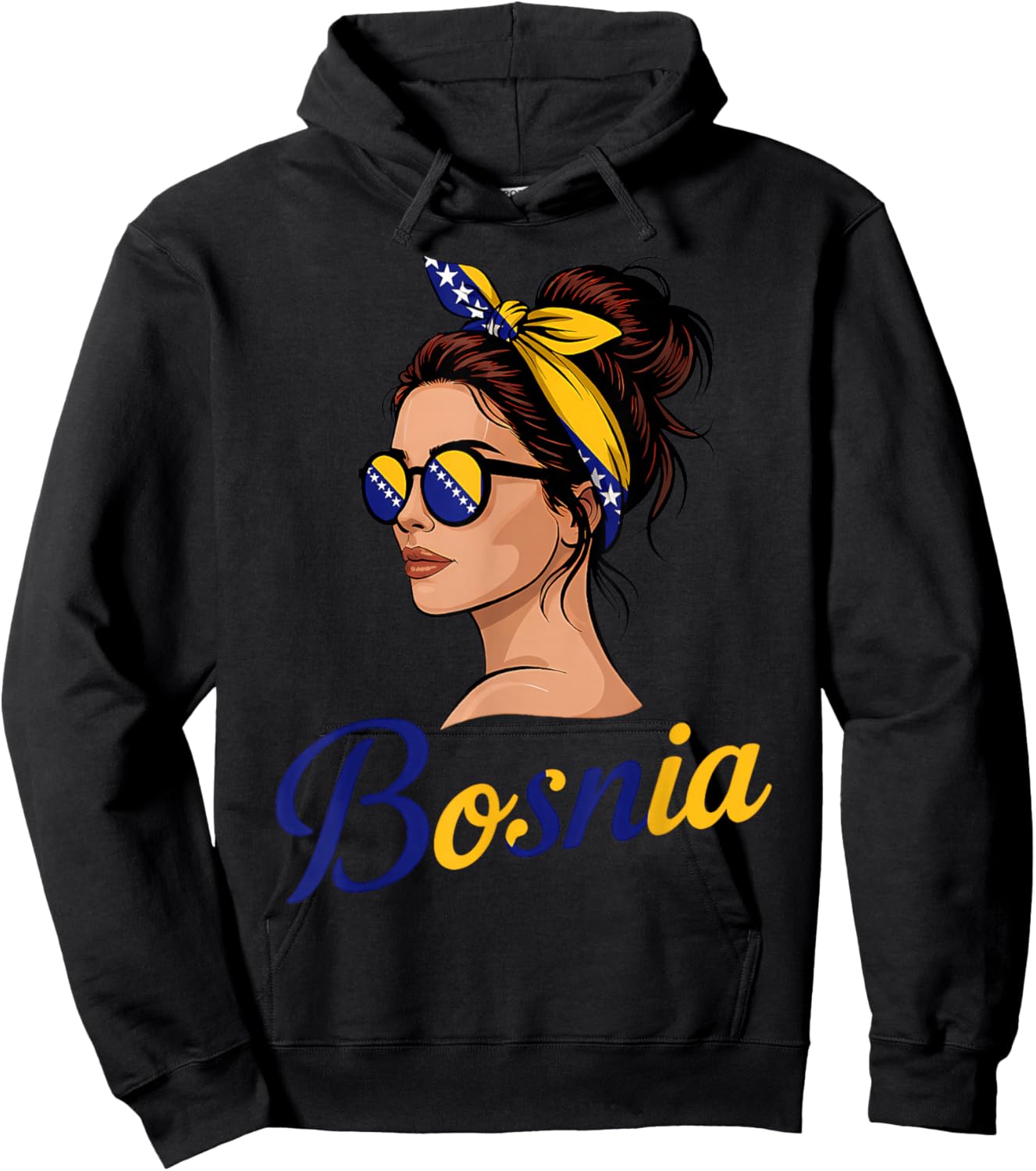 Bosnien und Herzegowina Flagge Bosnische Wurzeln Hoodie - Hoodie | Black