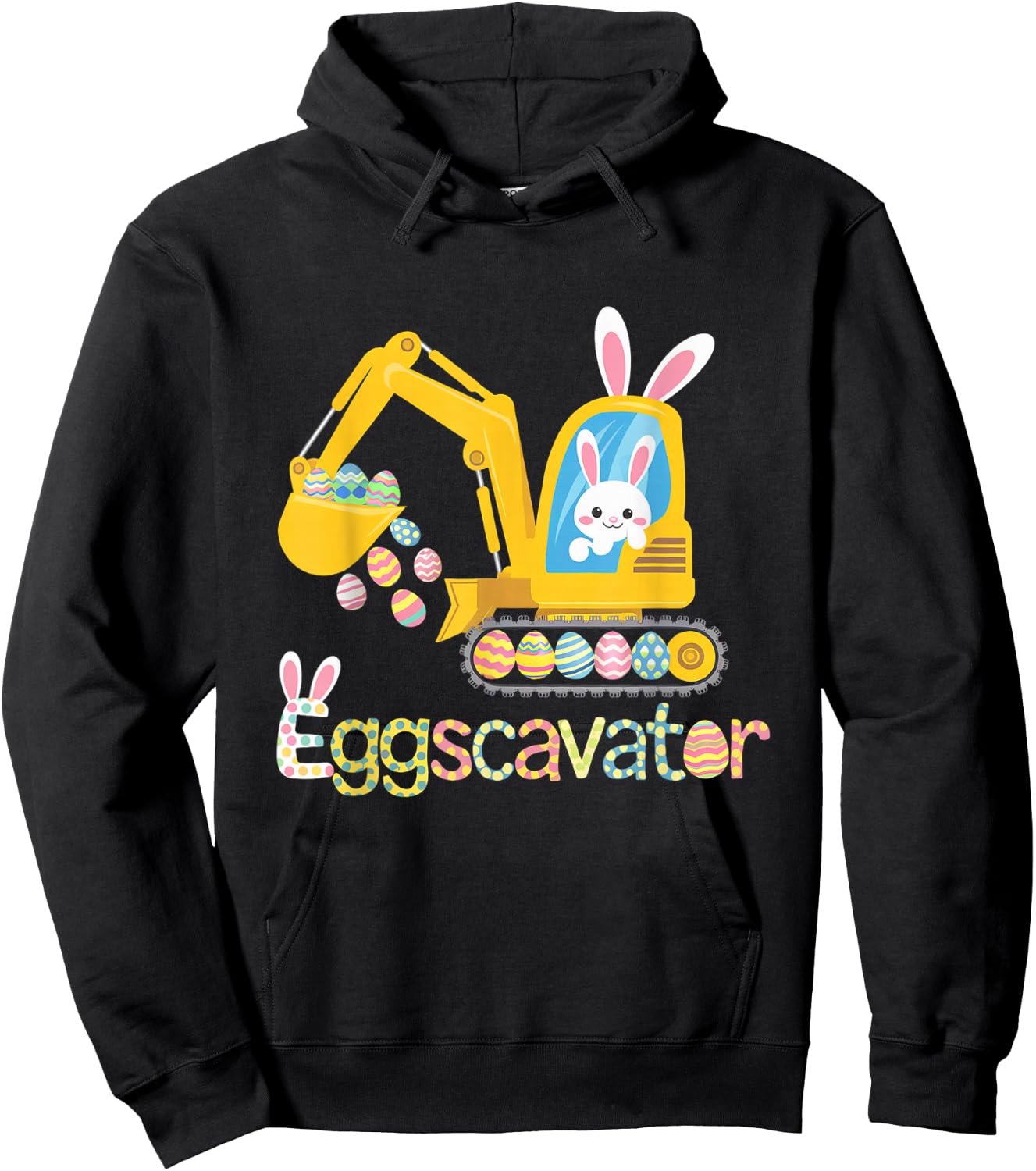 Easter Egg Hunt Shirt For Kids s Funny EggsCavator Hoodie - Hoodie | Black