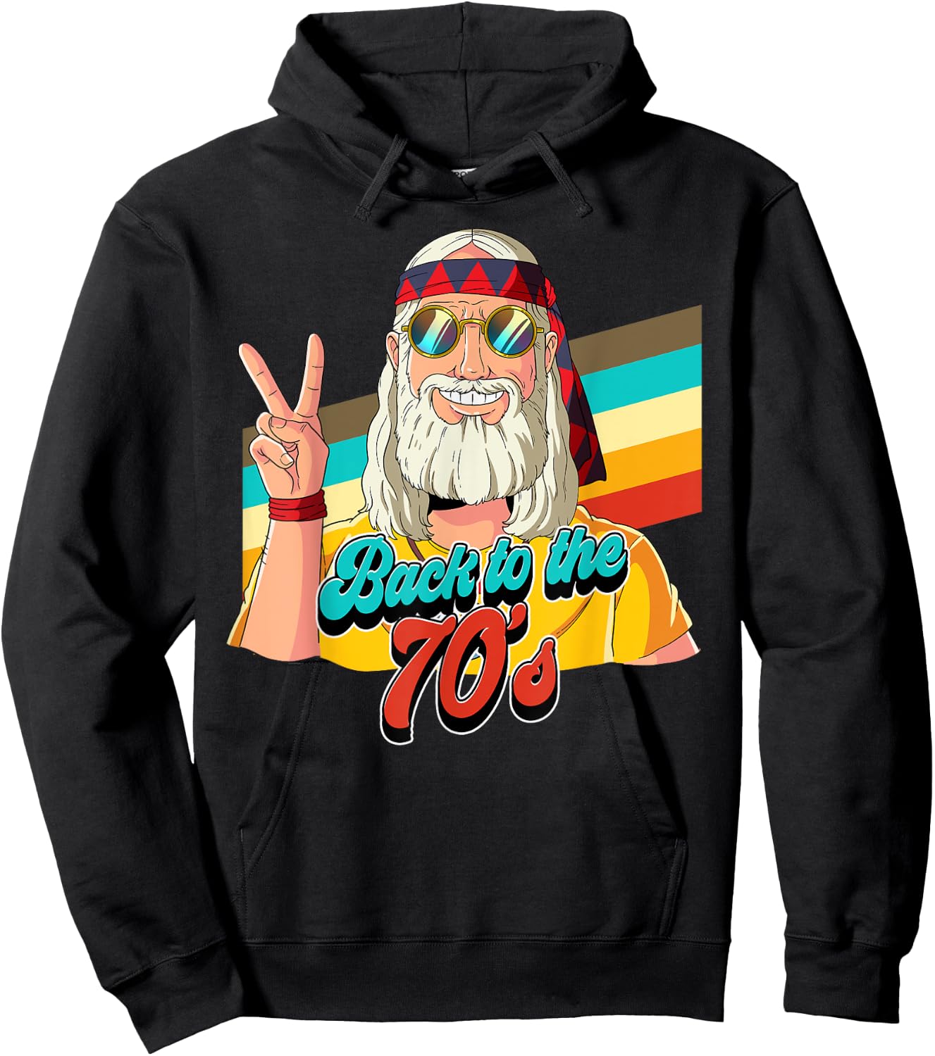 Back To The 70s , black Hoodie - Hoodie | Black