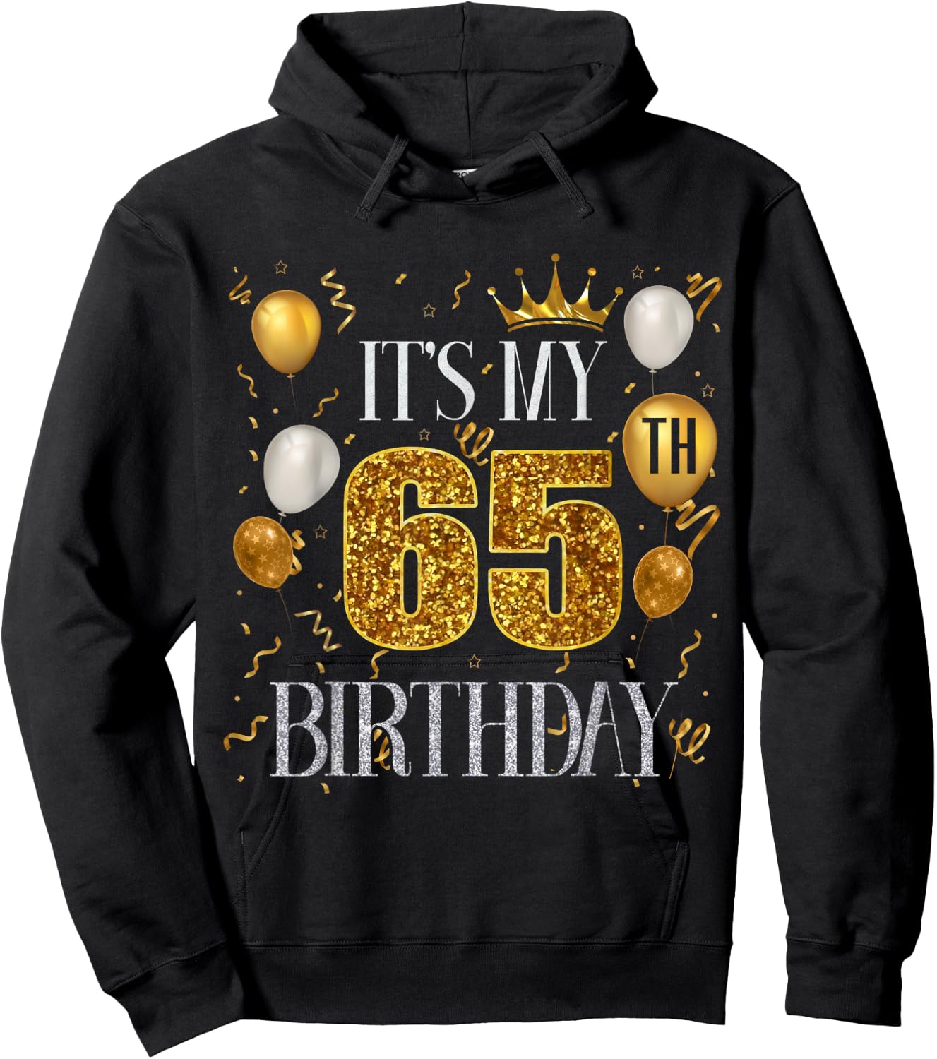 Its My 65th Birthday Happy 1958 Birthday Women Hoodie - Hoodie | Black