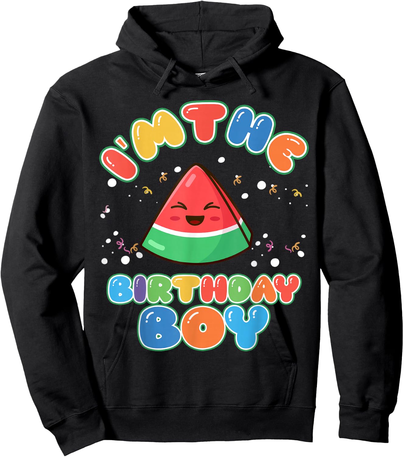 Im The Birthday Boy Funny Melon Family Matching Hoodie - Hoodie | Black