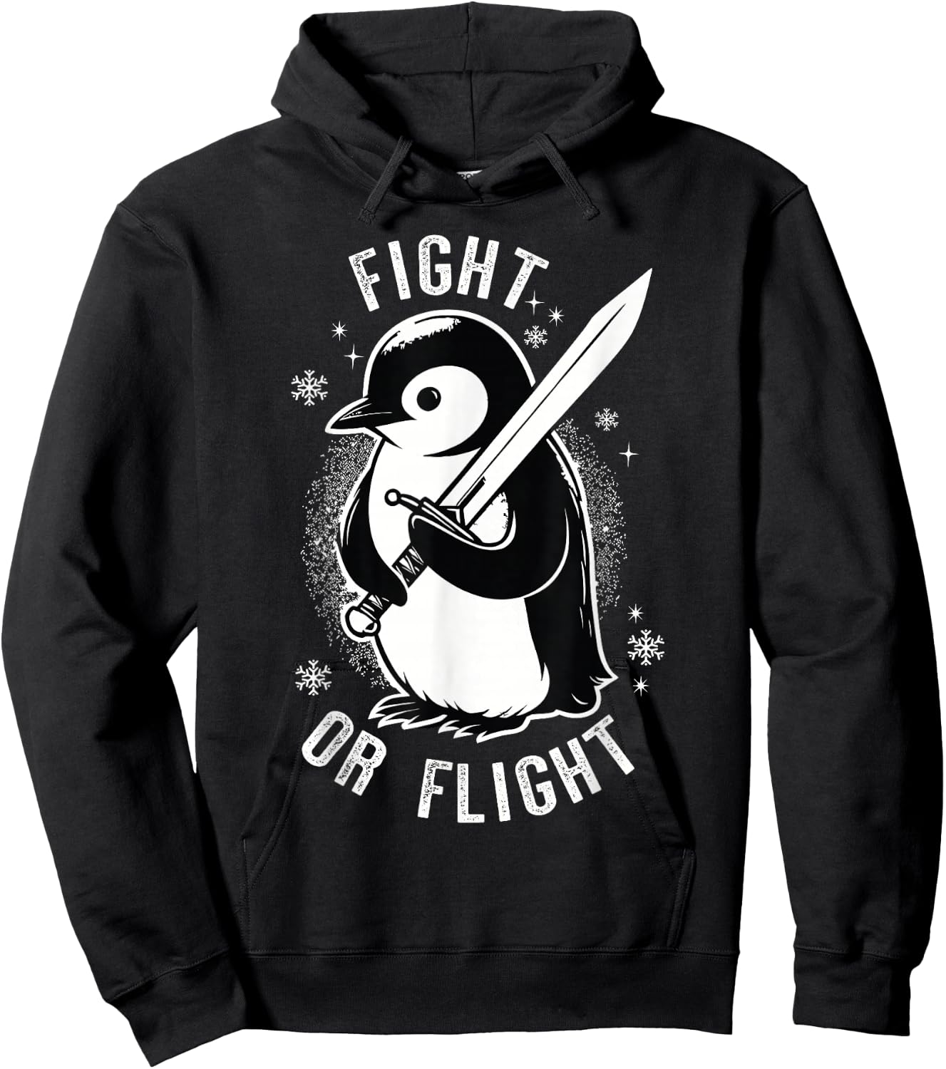 Fight or Flight Penguin Hoodie - Hoodie | Black