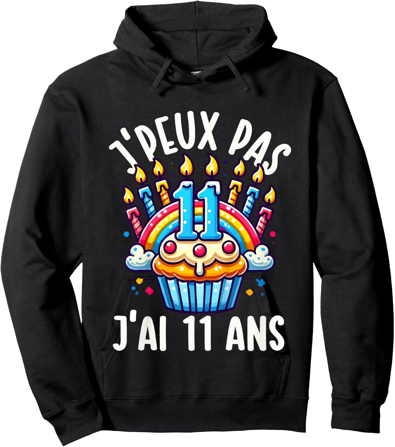 Kids Je Peux Pas Je ai 11 Ans Anniversaire Funny Funny Kawaii , Black, 2 Hoodie - Hoodie | Black