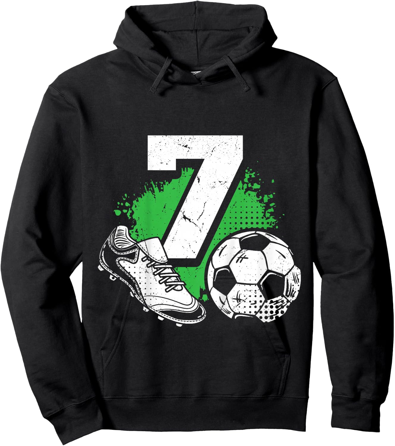 7. Geburtstag Fussball Spieler Kinder Jungs Mädchen Hoodie - Hoodie | Black